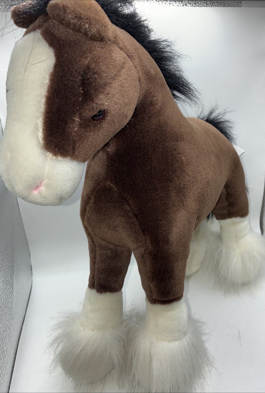 GUND Clyde Clydesdale Horse Plush 16” #42985 Realistic Stuffed Animal